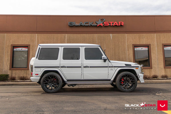 Load image into Gallery viewer, vossen hf-2 g wagon wheels 20 inch 22 inch rims black silver brushed g550 g63 amg