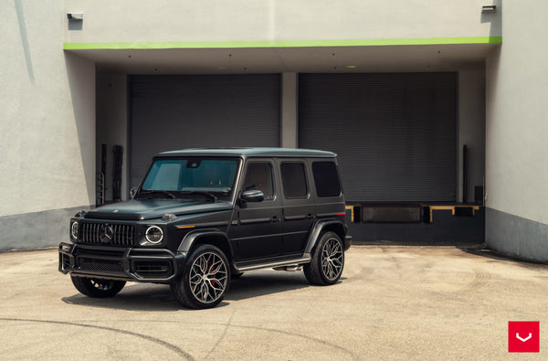 Load image into Gallery viewer, vossen hf-2 g wagon wheels 20 inch 22 inch rims black silver brushed g550 g63 amg
