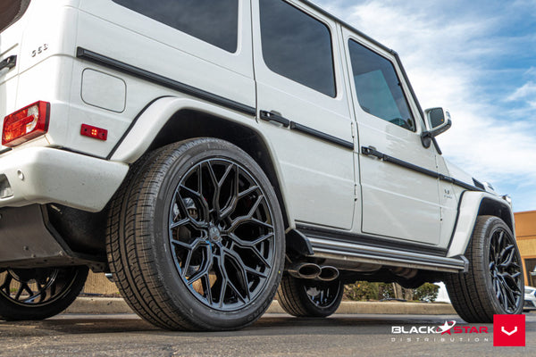 Load image into Gallery viewer, vossen hf-2 g wagon wheels 20 inch 22 inch rims black silver brushed g550 g63 amg