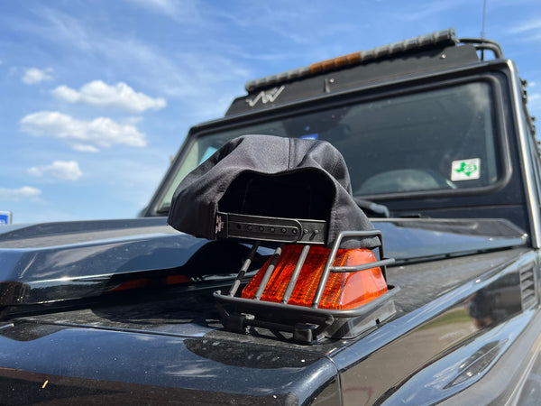 Load image into Gallery viewer, black rope hat with white rope patch jack wagon overlanding