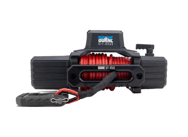 Load image into Gallery viewer, borne off road winch red synthetic rope