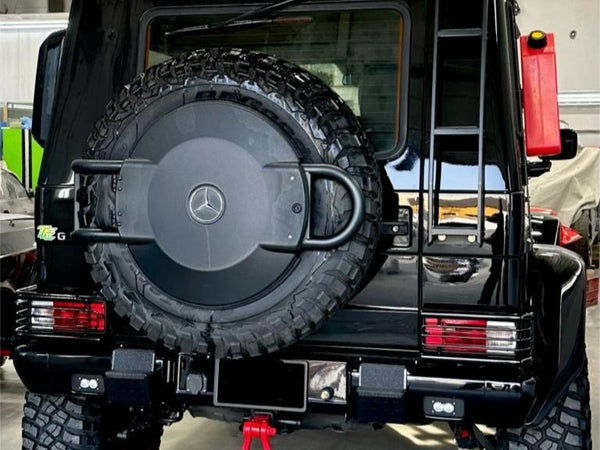 Load image into Gallery viewer, g wagon spare wheel holder carrier letech lennartz technik 4x4 squared mercedes 463