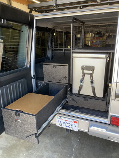 Load image into Gallery viewer, g wagon storage system trekboxx alpha mercedes g wagen drawer kit interor cargo