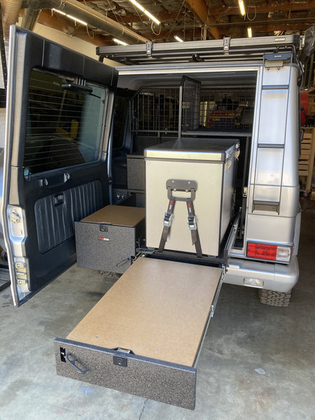 Load image into Gallery viewer, g wagon storage system trekboxx alpha mercedes g wagen drawer kit interor cargo