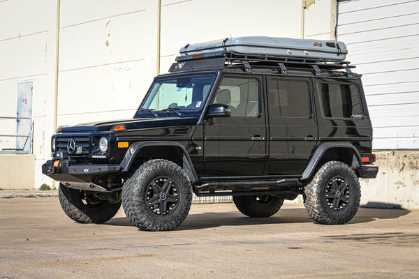 Load image into Gallery viewer, g wagon front bumper steel winch g500 g550 g55 amg mercedes fog lights cooler relocation intercooler g wagen