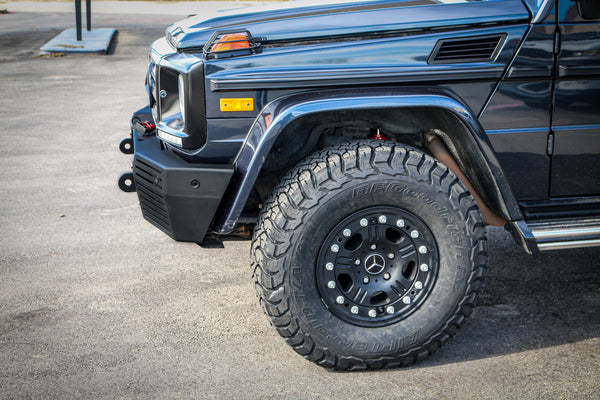 Load image into Gallery viewer, g wagon front steel bumper winch mercedes tow pin bumper g550 g63 amg 4x4 squared g wagen gelandewagen 463 w463