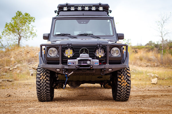 Load image into Gallery viewer, g wagon bumper mercedes tow pin front steel winch bumper g500 g550 g55amg g63 amg g wagen gwagenaccessories gelandewagen 463 w463 461 w461 460 w460