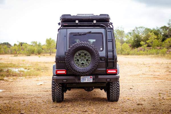 Load image into Gallery viewer, g wagon rear steel bumper g500 g550 g55 g63 amg mercedes g-wagen gelandewagen replacement metal upgrade 463 w463