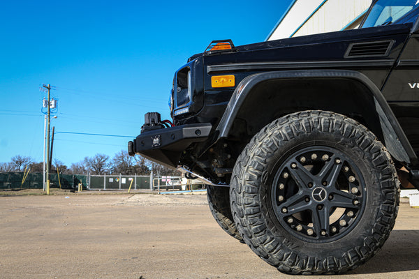 Load image into Gallery viewer, g wagon front bumper steel winch g500 g550 g55 amg mercedes fog lights cooler relocation intercooler g wagen