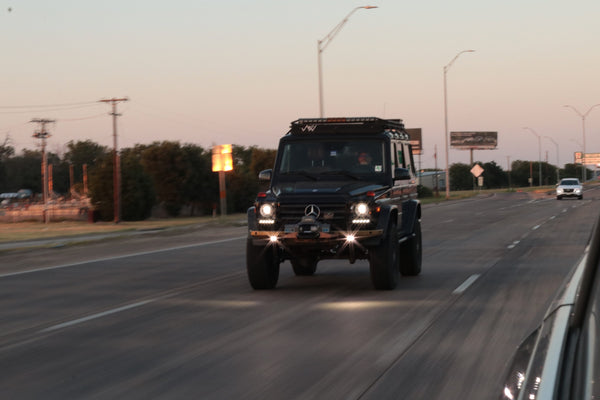 Load image into Gallery viewer, g wagon front steel detachable winch bumper mercedes tow pin baja designs lights superwinch sx10sr g500 g550 g55amg