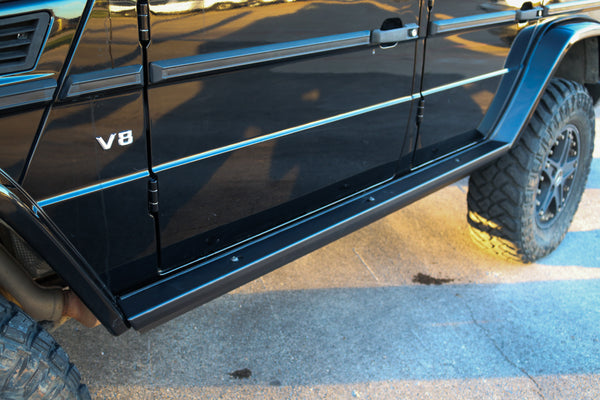Load image into Gallery viewer, g wagon high clearance rock sliders side steps running boards g wagen gelndewagen g500 g550 g55 g63 amg mercedes benz w460 w461 w463