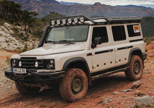 Load image into Gallery viewer, ineos grenadier off road side steps running boards rock sliders high jack mount letech lennartz-technik