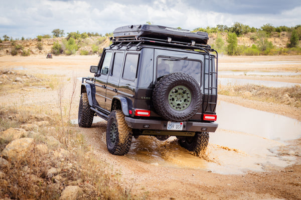 Load image into Gallery viewer, g wagon rear steel bumper g500 g550 g55 g63 amg mercedes g-wagen gelandewagen replacement metal upgrade 463 w463