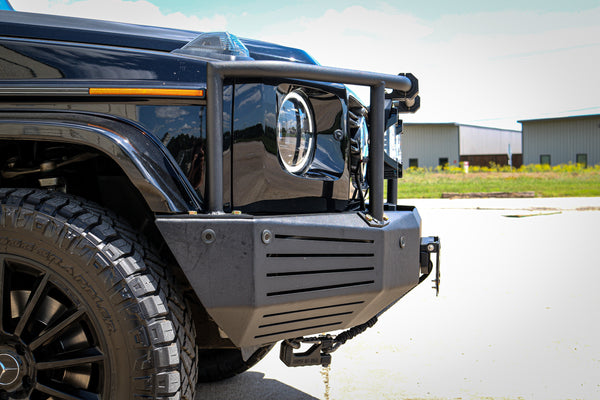 Load image into Gallery viewer, mercedes g wagon 463a front steel bumper winch w463a g class g550 g63 amg g wagen g class