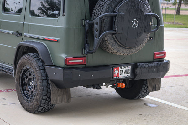 Load image into Gallery viewer, mercedes g wagon rear steel bumper 463a w463a g wagen g class g550 g63 amg blind spot assist parktronic