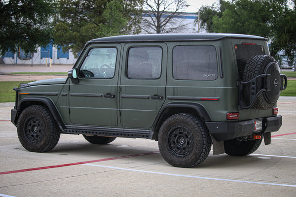 Load image into Gallery viewer, mercedes g wagon rear steel bumper 463a w463a g wagen g class g550 g63 amg blind spot assist parktronic