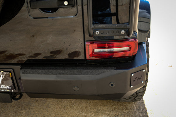 Load image into Gallery viewer, mercedes g wagon rear steel bumper 463a w463a g wagen g class g550 g63 amg blind spot assist parktronic