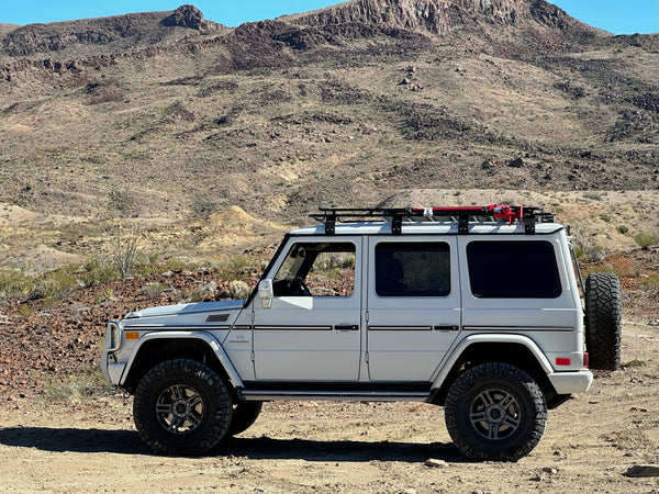 Load image into Gallery viewer, g wagen all black 4 inch lift kit 100mm lift kit for Mercedes G Wagon G Wagen Gelandewagen Jack Wagon Overlanding Suspension Mercedes Benz w463 w461 w460 G500 G550 G55 G63 AMG portals