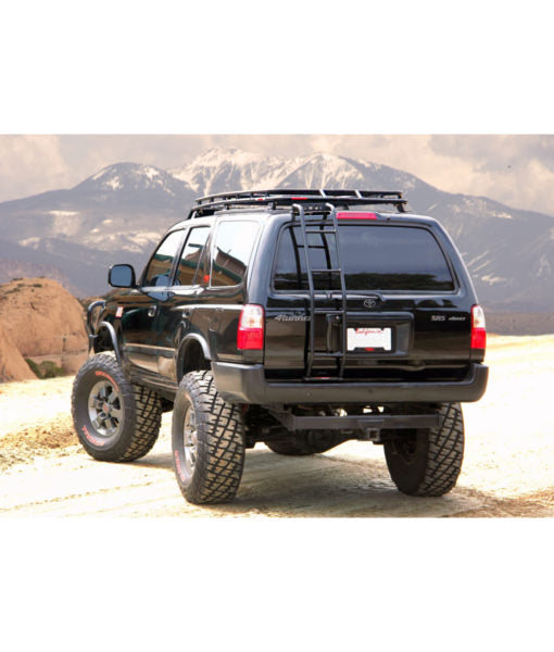 Load image into Gallery viewer, Toyota 4Runner 3rd Gen baja off road offroad roof rack gobiracks gobirack gobi stealth ranger light bar multi light setup wind deflector