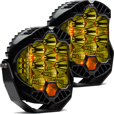 Load image into Gallery viewer, Baja Designs LP9 Pro Amber Pair with brackets baj320011 320011 baj320013 320013