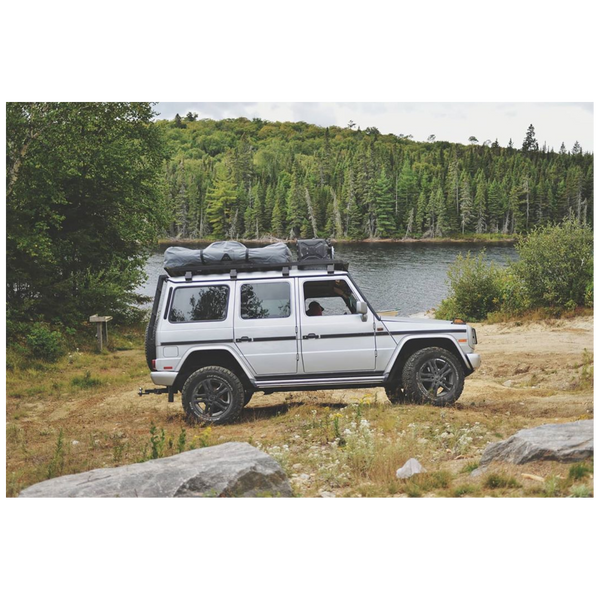 Load image into Gallery viewer, mercedes benz g wagon g wagen g class g230 g350 g500 g55 g550 g63 amg front runner roof rack ladder luggage mount light bar Tall and Standard full regular 3/4 length