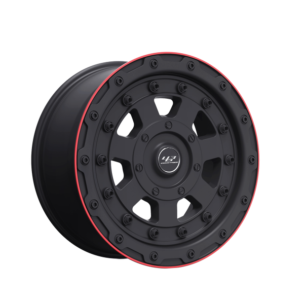 Load image into Gallery viewer, Mercedes G Wagon Black Wheels 5x130 off road red lip 463 industries GC01