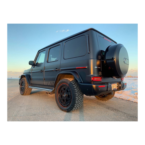 Load image into Gallery viewer, Mercedes G Wagon Black Wheels 5x130 off road red lip 463 industries GC01