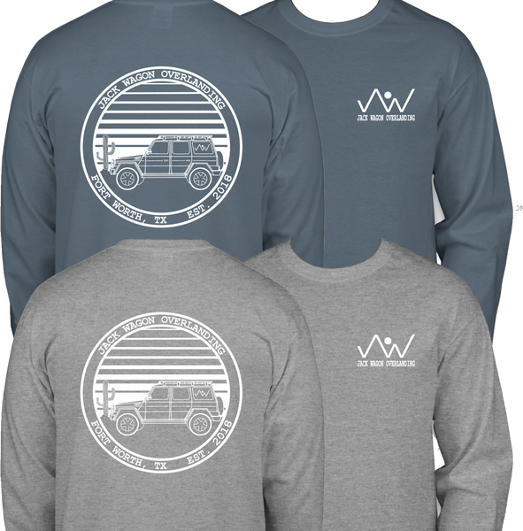 Load image into Gallery viewer, Jack Wagon Overlanding T Shirt Changing Skies Sports Grey Indigo Gildan