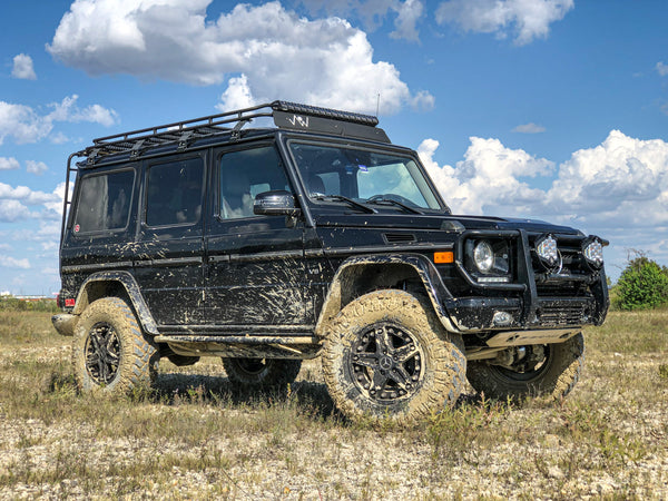 Load image into Gallery viewer, g wagon 4 inch lift kit 100mm lift kit for Mercedes G Wagon G Wagen Gelandewagen Jack Wagon Overlanding Suspension Mercedes Benz w463 w461 w460 G500 G550 G55 G63 AMG