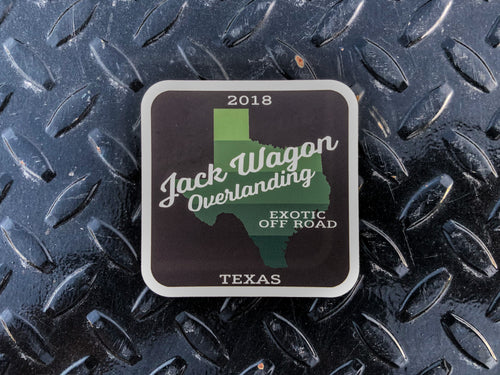 Jack Wagon Overlanding Texas Parks and Wild Life Sticker