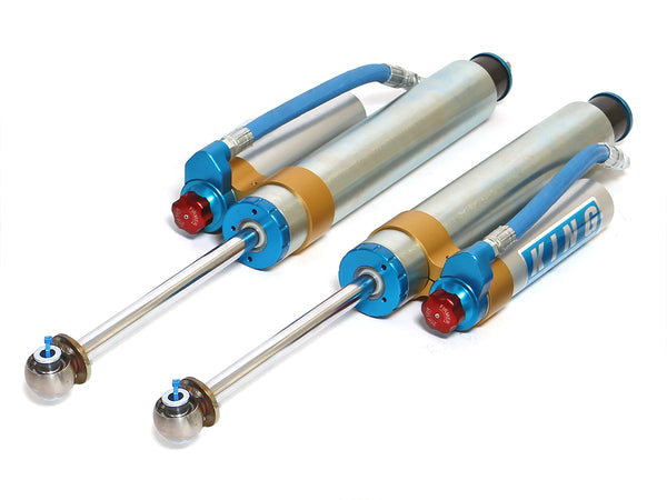 Load image into Gallery viewer, G Wagon King Shocks 2.5 inch diameter piggyback reservoir silver blue
