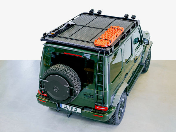 Load image into Gallery viewer, Lennartz Technik LeTech Spare Wheel Holder 7098 with Cover 7099 for Mercedes G Wagon w463a g550 g63 AMG