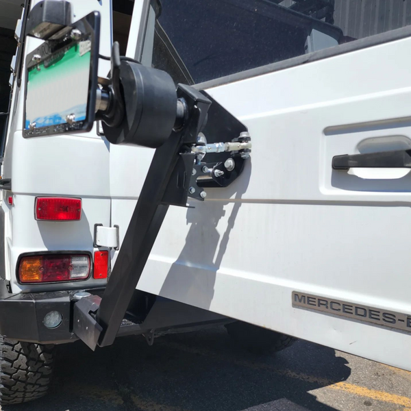 Load image into Gallery viewer, mercedes g wagon rear steel bumper swing out spare mount afn 4x4 usa g clas g wagen w463 463 g500 g55 g550 g63 amg