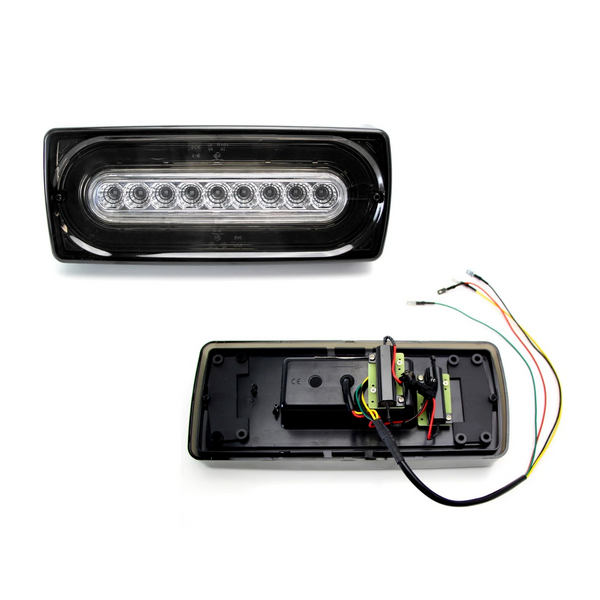 Load image into Gallery viewer, G Wagon Tail Light Rear Turn Signal LED ijdmtoy Laser Style Sequential Blink Smoked and Clear
