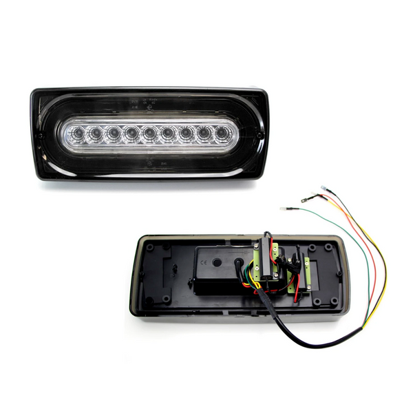 Load image into Gallery viewer, G Wagon Tail Light Rear Turn Signal LED ijdmtoy Laser Style Sequential Blink Smoked and Clear