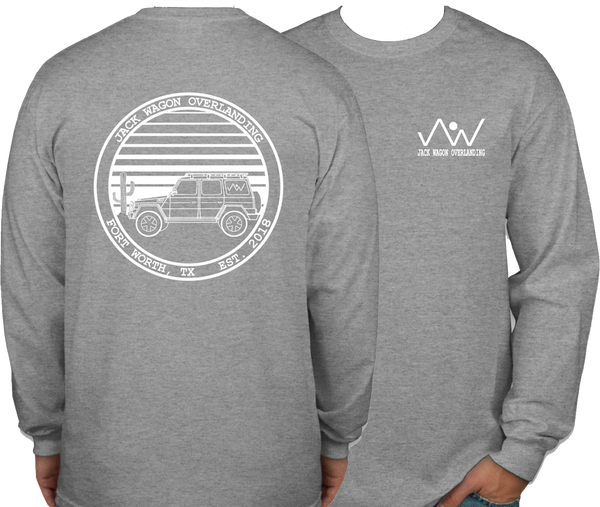 Load image into Gallery viewer, Jack Wagon Overlanding T Shirt Changing Skies Sports Grey Gildan