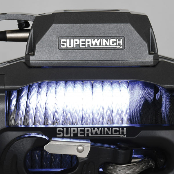 Load image into Gallery viewer, Superwinch SX10SR synthetic rope drum light led 10k load cable winch
