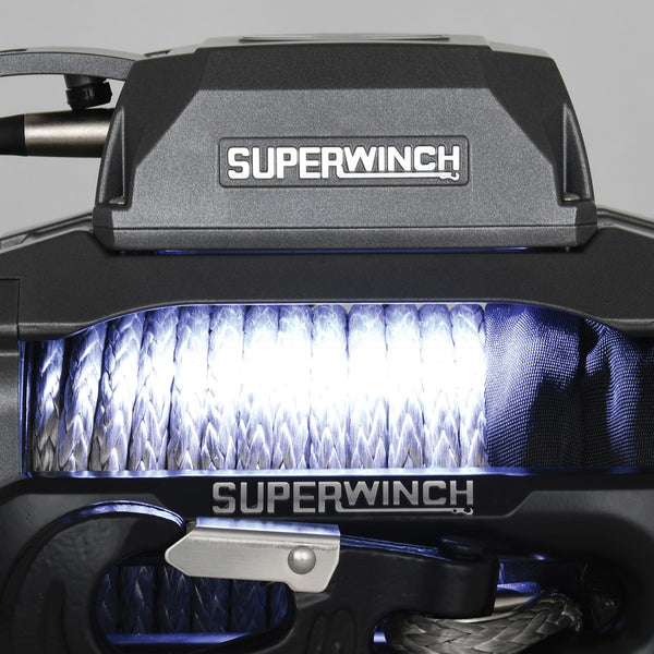 Load image into Gallery viewer, Superwinch SX10SR synthetic rope drum light led 10k load cable winch