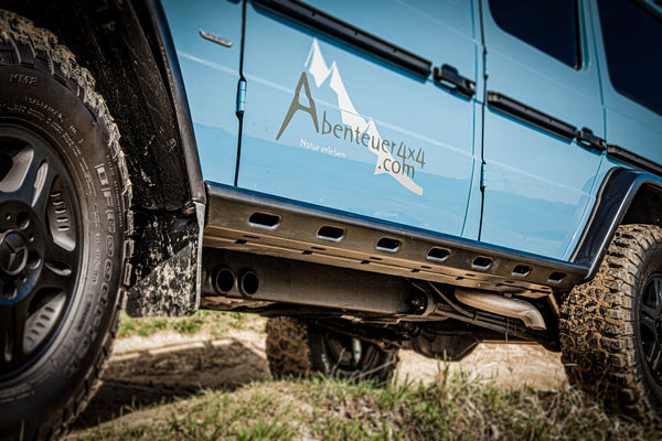 Load image into Gallery viewer, mercedes benz g wagon rockslider g-slide skid protection side step abenteuer 4x4