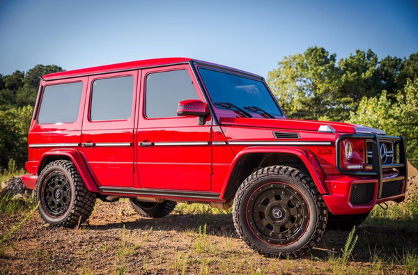 Load image into Gallery viewer, Mercedes G Wagon Black Wheels 5x130 off road red lip 463 industries GC01
