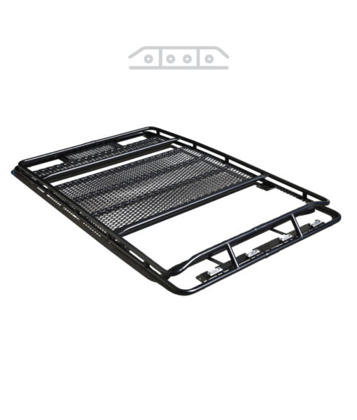 Load image into Gallery viewer, Jeep Cherokee XJ baja off road offroad roof rack gobiracks gobirack gobi stealth ranger light bar multi light setup wind deflector