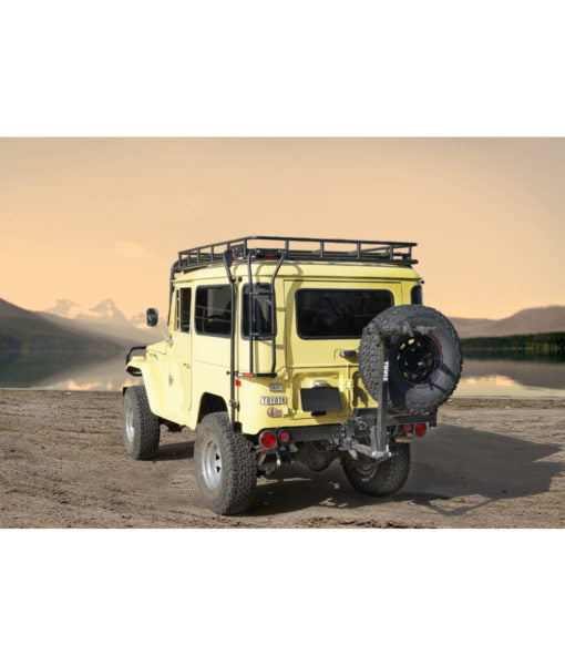 Load image into Gallery viewer, Toyota FJ40 baja off road offroad roof rack gobiracks gobirack gobi stealth ranger light bar multi light setup wind deflector