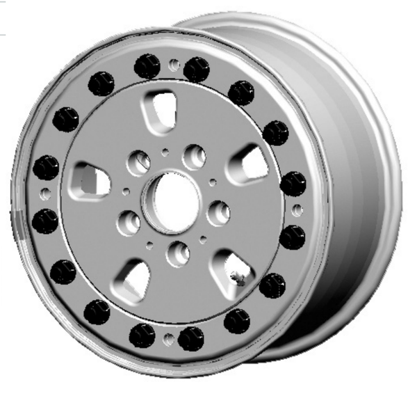 Load image into Gallery viewer, g wagon hutchinson beadlock wheels g wagen 16 inch beadlock wheels hutchinson military wheels 0492