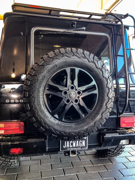 Load image into Gallery viewer, mercedes benz g wagon reverse spare tire flip mount for off road tires