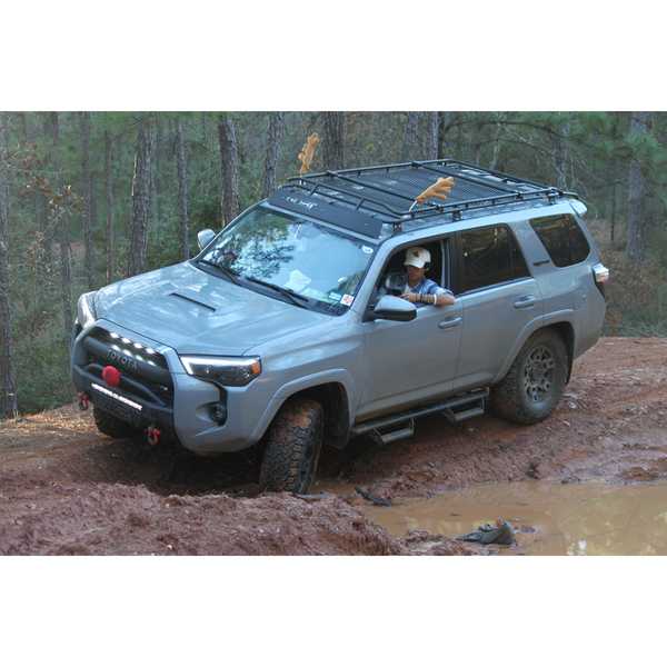 Load image into Gallery viewer, gobi racks Toyota 4Runner 5th Gen rush order rush ship baja off road offroad roof rack gobiracks gobirack gobi stealth ranger light bar multi light setup wind deflector jack wagon overlanding