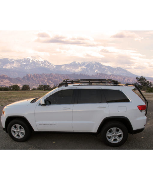 Load image into Gallery viewer, jeep grand cherokee WK2 baja off road offroad roof rack gobiracks gobirack gobi stealth ranger light bar multi light setup wind deflector