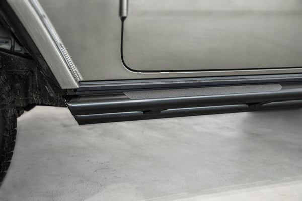 Load image into Gallery viewer, mercedes g wagon w463a side step rock slider nerf bar protection upgrade ORC Double Sill Protection Jack Wagon Overlanding G550 G63 AMG