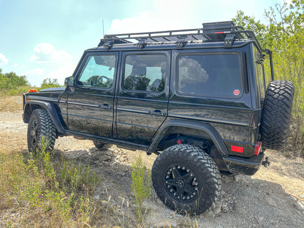 Load image into Gallery viewer, g wagon 4 inch lift kit 100mm lift kit for Mercedes G Wagon G Wagen Gelandewagen Jack Wagon Overlanding Suspension Mercedes Benz w463 w461 w460 G500 G550 G55 G63 AMG