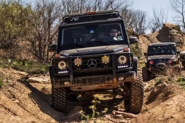 Load image into Gallery viewer, g wagon light bar rigid adapt 40 inch light bar brackets mercedes g wagon light bar roof rack