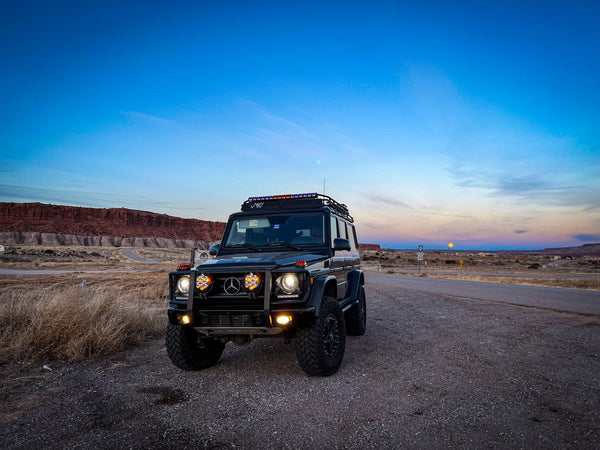 Load image into Gallery viewer, g wagon light bar rigid adapt 40 inch light bar brackets mercedes g wagon light bar roof rack